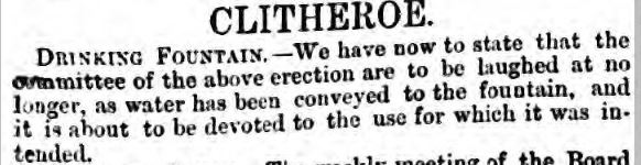 1864-11-12 Fountain has water. Preston Guardian
